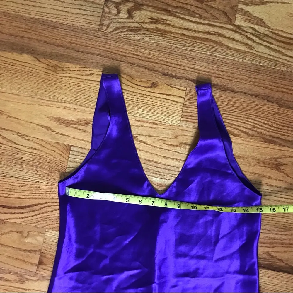 Fredricks of Hollywood vintage satin purple slip - Image 7