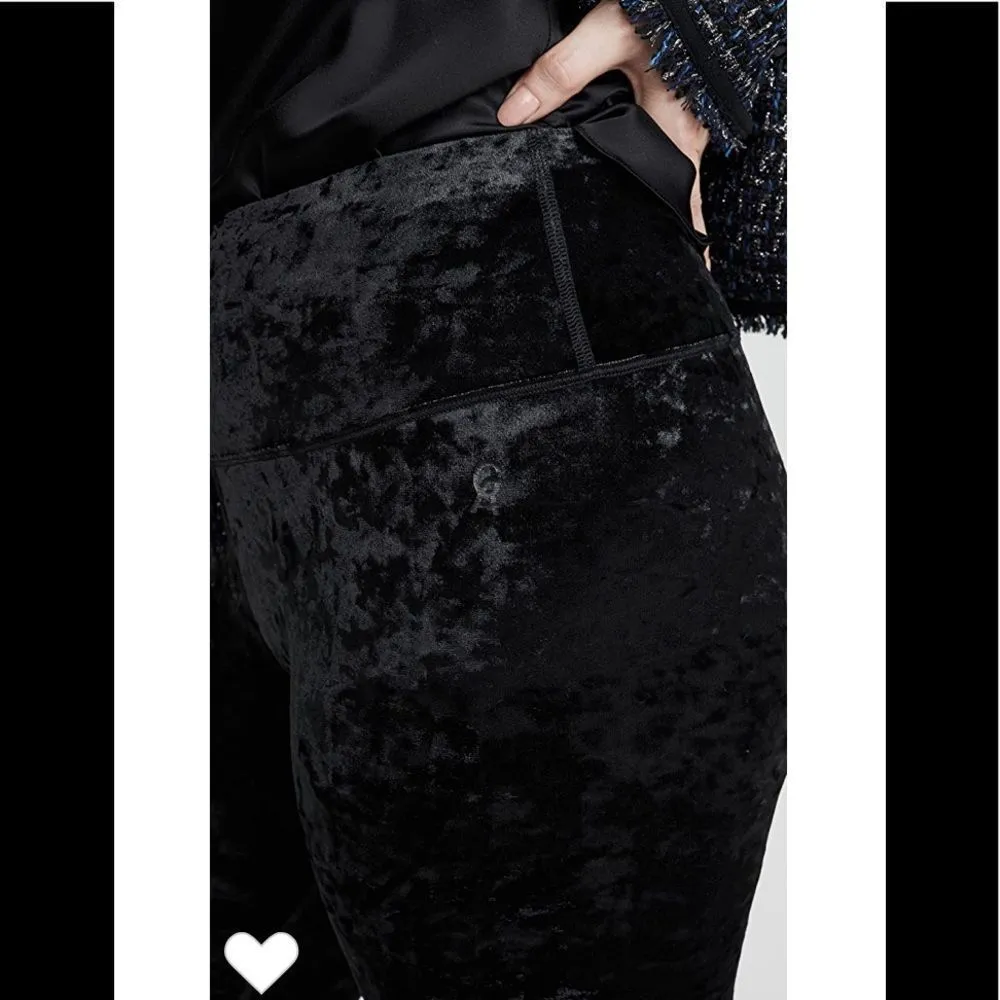 Good American Essentials Crushed Velvet Long Leggings - Image 6