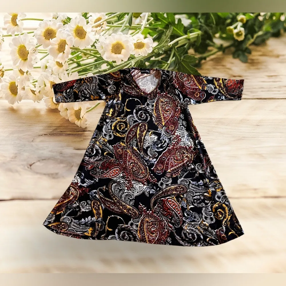 Simply Southern Casual Floral Dress Pink White Pom Pom‎ Hem Elastic Neck Sz S - Image 7