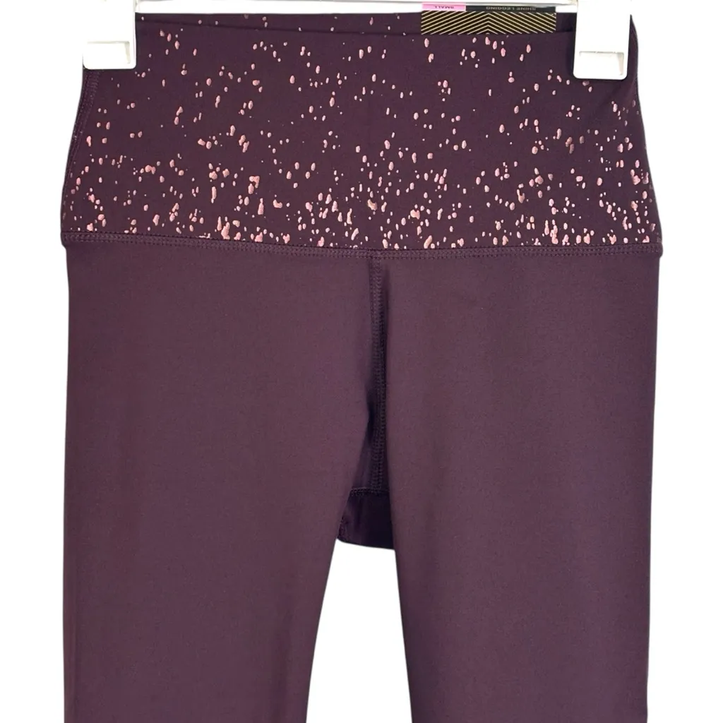 NEW Z by Zobha Shine Maroon Raisin Ombre Leggings Womens Size Small NWT Purple - Image 3