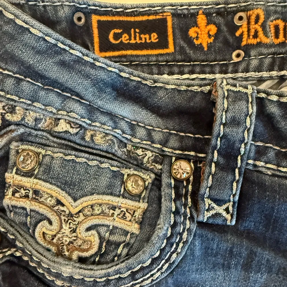 Rock Revival Celine Skinny Stretch Jean Bling Sequins Pockets Size 26 - Image 10