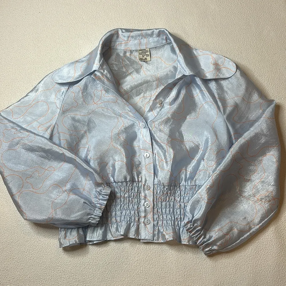 BAUM UND PFERDGARTEN Minna Blouse in Grey Alto Orange Size undefined - Image 4