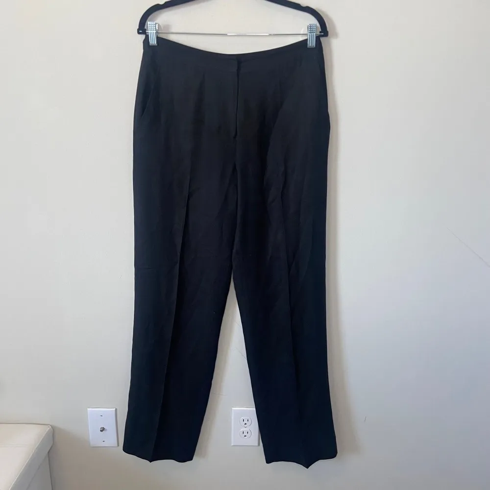 Ralph Lauren Silk Everyday Essential Black Trouser Slacks Sz 10 - Image 2