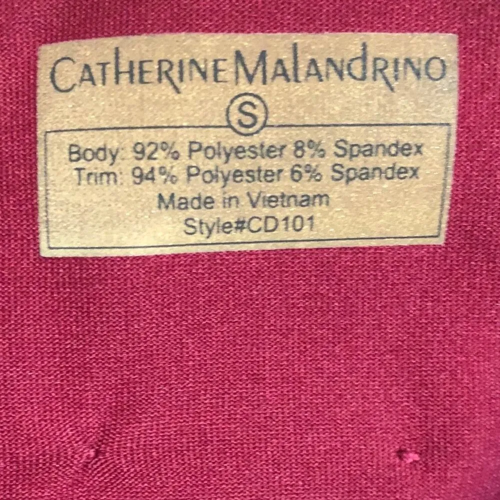 Catherine Malandrino Cranberry Training Pullover Outerwear Top Small - Image 6