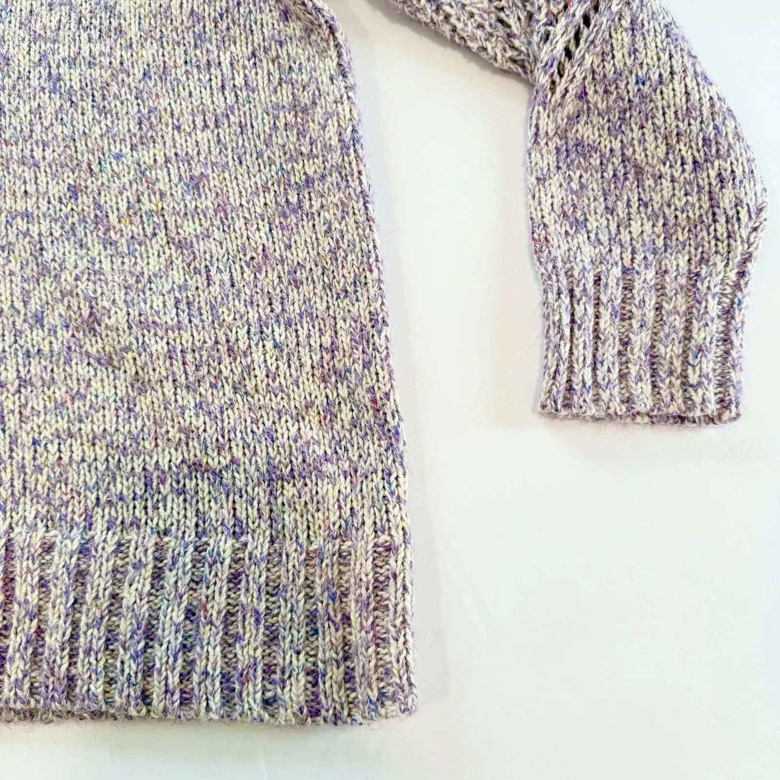 NWT Torrid Purple Space dye Pullover Turtleneck Pointelle Sweater‎ Size 2X - Image 8