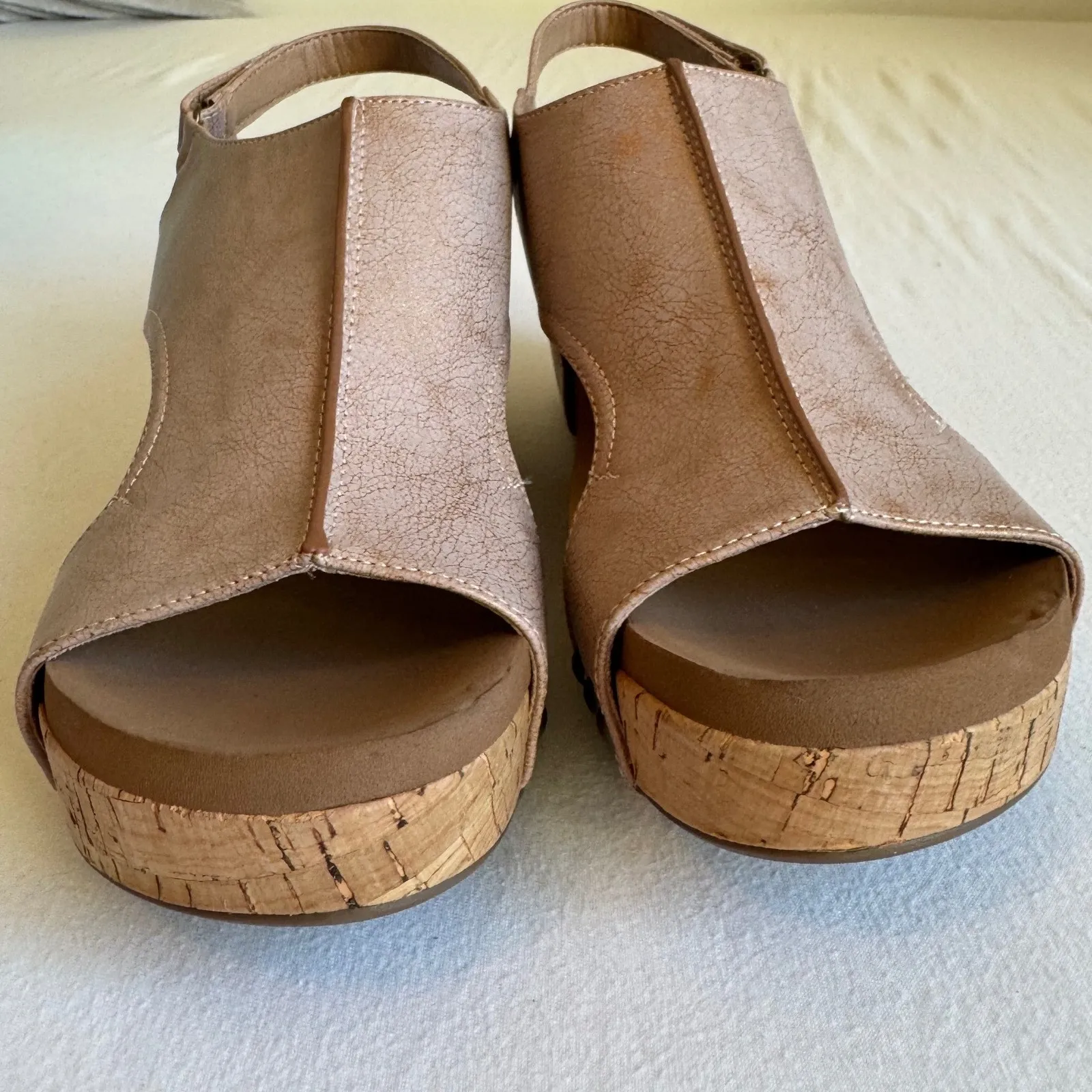 Corkys sz 10 Womens Carley Studded Studded Sligback Wedge Sandal Comfort Bronze Brown - Image 6