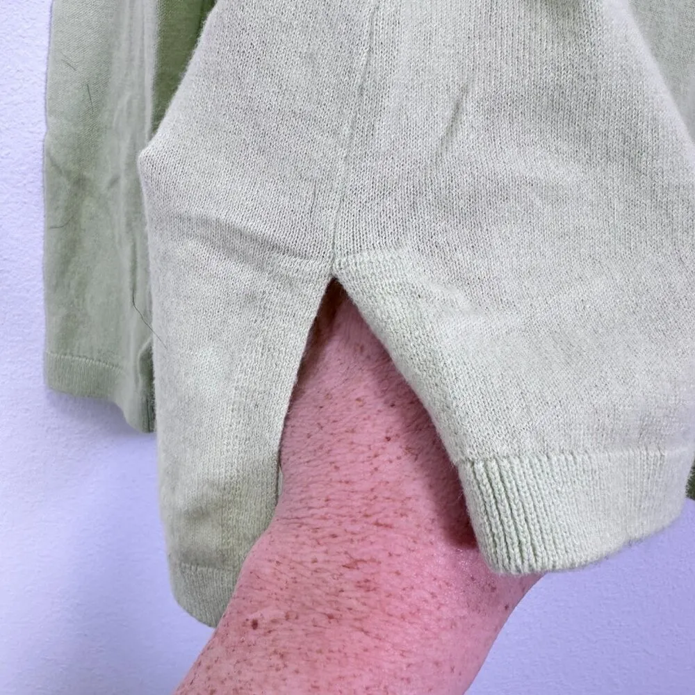 Talbots Light Green‎ Lambswool Blend Crewneck Lightweight Longsleeve Sweater Med - Image 5