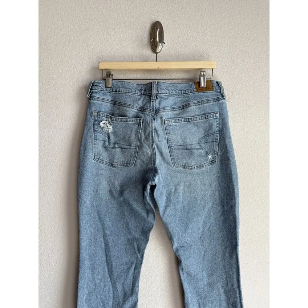 American Eagle Jeans Women's 12 90s Low Rise Skinny Kick Stretch Denim Raw Hem‎ - Image 10