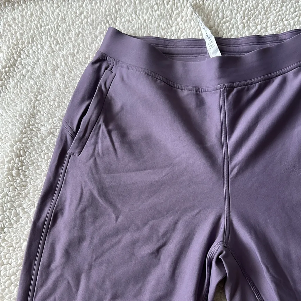 Lululemon Adapted State High Rise Fleece Jogger Full Length Size 8 Purple Ash - Image 2