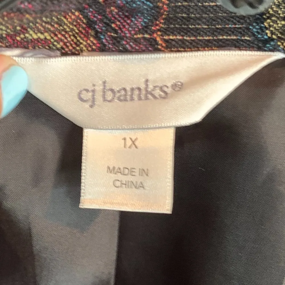 Paisley Tapestry Blazer Brown Size 1X - Image 3