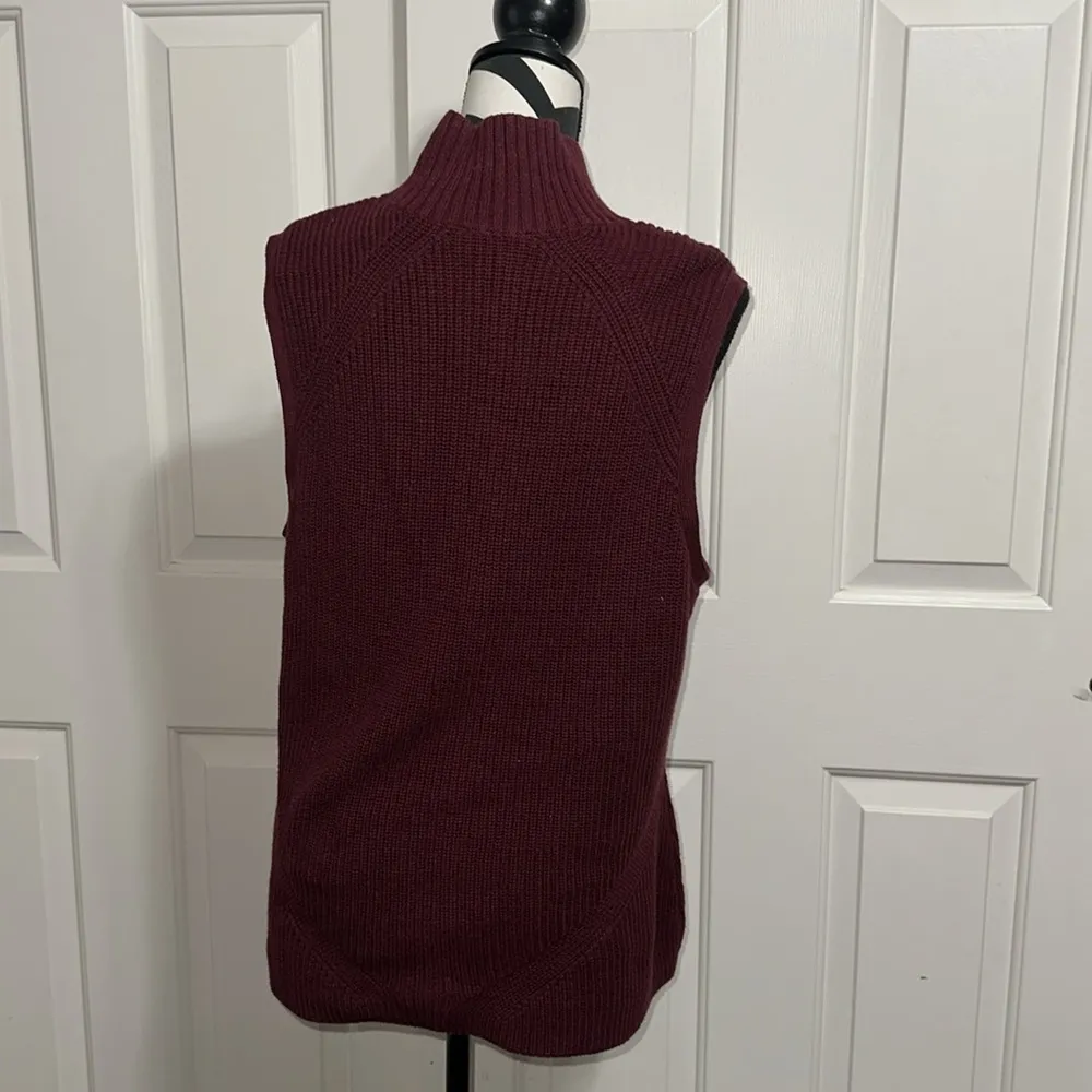 PENDLETON Women's Burgundy Sleeveless Sweater Vest - Image 3