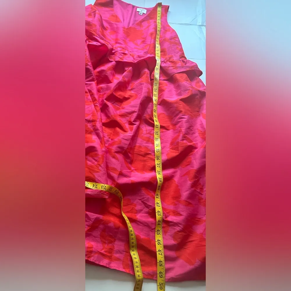 Kate Spade Target Women’s Midi Dress Rose Floral Pink Red Plus Size 20 - Image 10