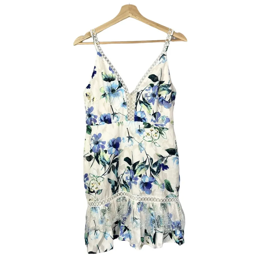 NEW Foxiedox Blue Floral Ressie Flounce Dress M - Image 54