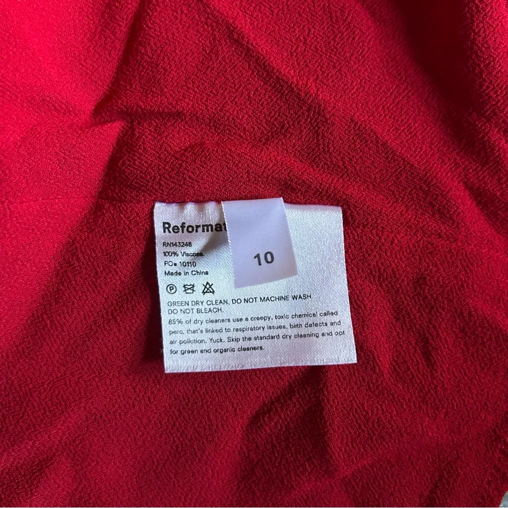 Reformation Christine Dress | Size: Better fits a 6/8 | Red - Image 6