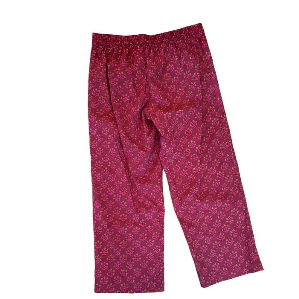 OLIVIA JAMES THE LABEL Midge Pants in pink Indian floral blockprint XS Pink - Image 2