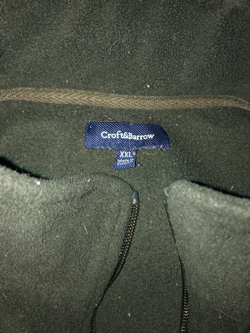 Croft & Barrow Olive Green Quarter Zip - Image 3