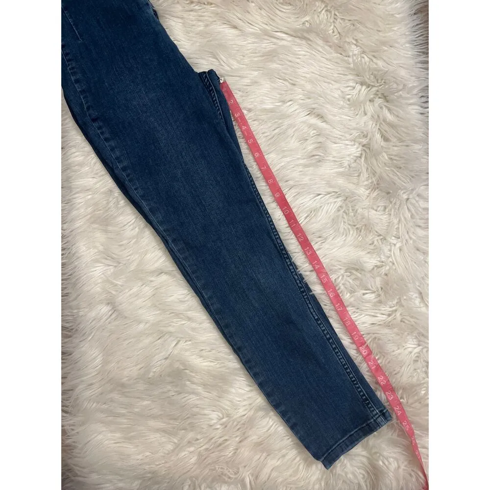 Free People lace up stretch denim skinny fitted jeans 31 - Image 9