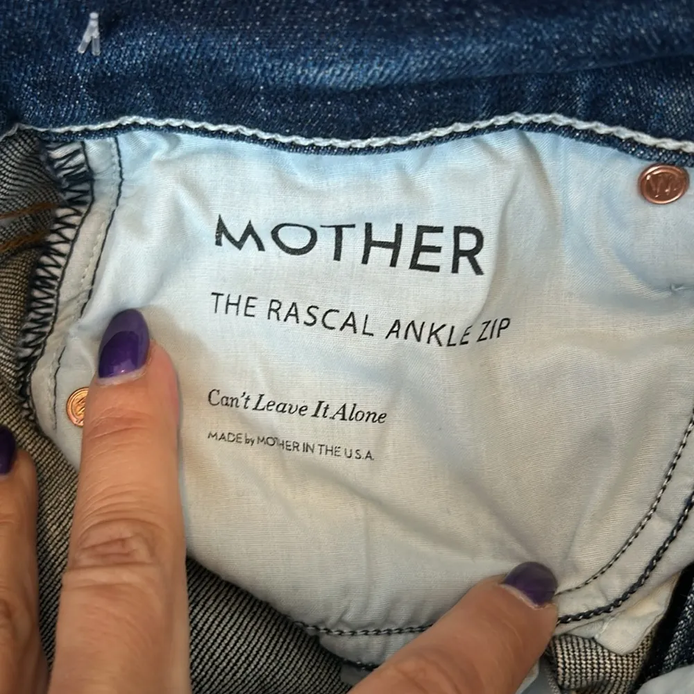 Mother The Rascal Ankle Zip Can’t Leave It Alone Size 27 - Image 8