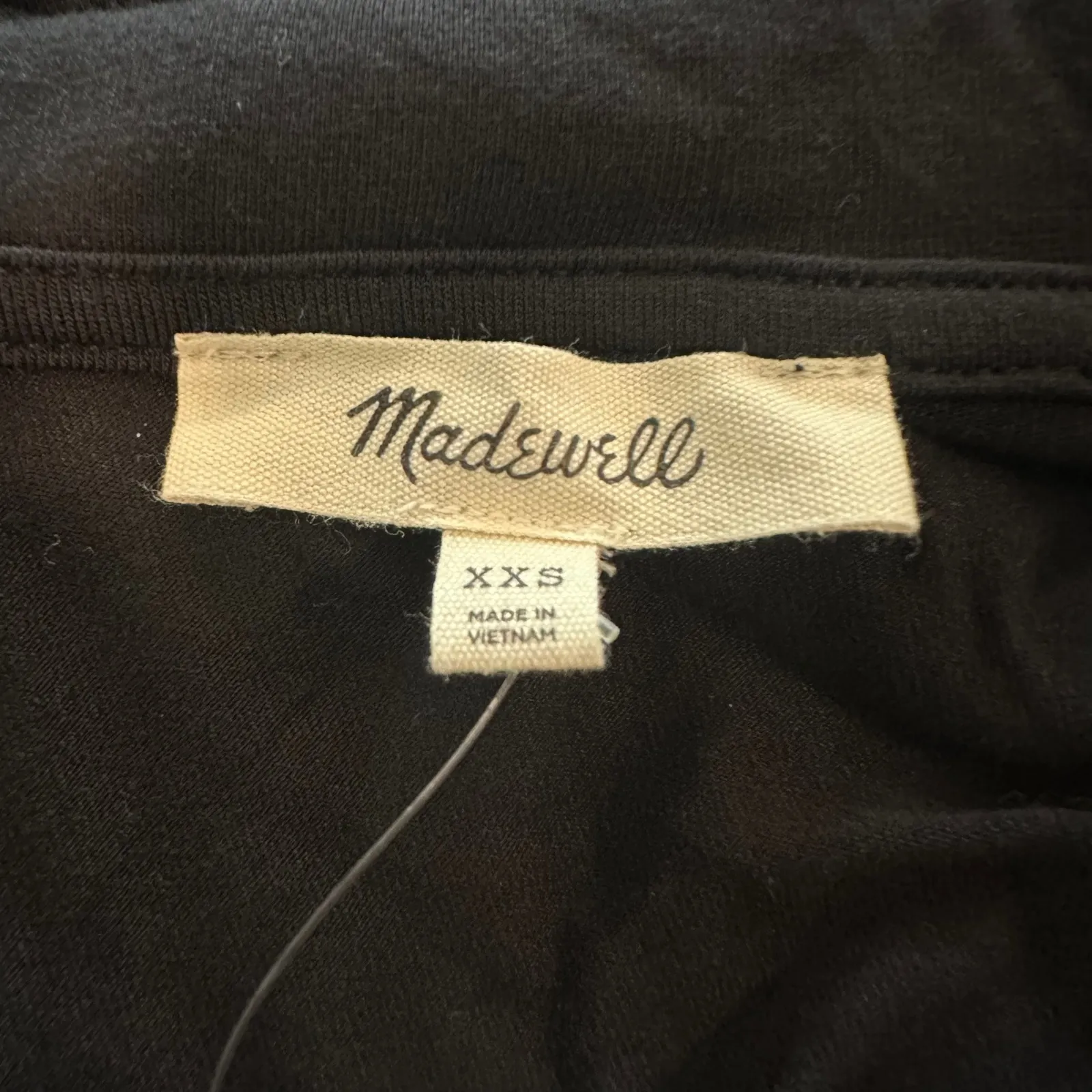 Madewell Tops Womens‎ Side-Cinch Long-Sleeve Polo Black Size XXS NEW - Image 7