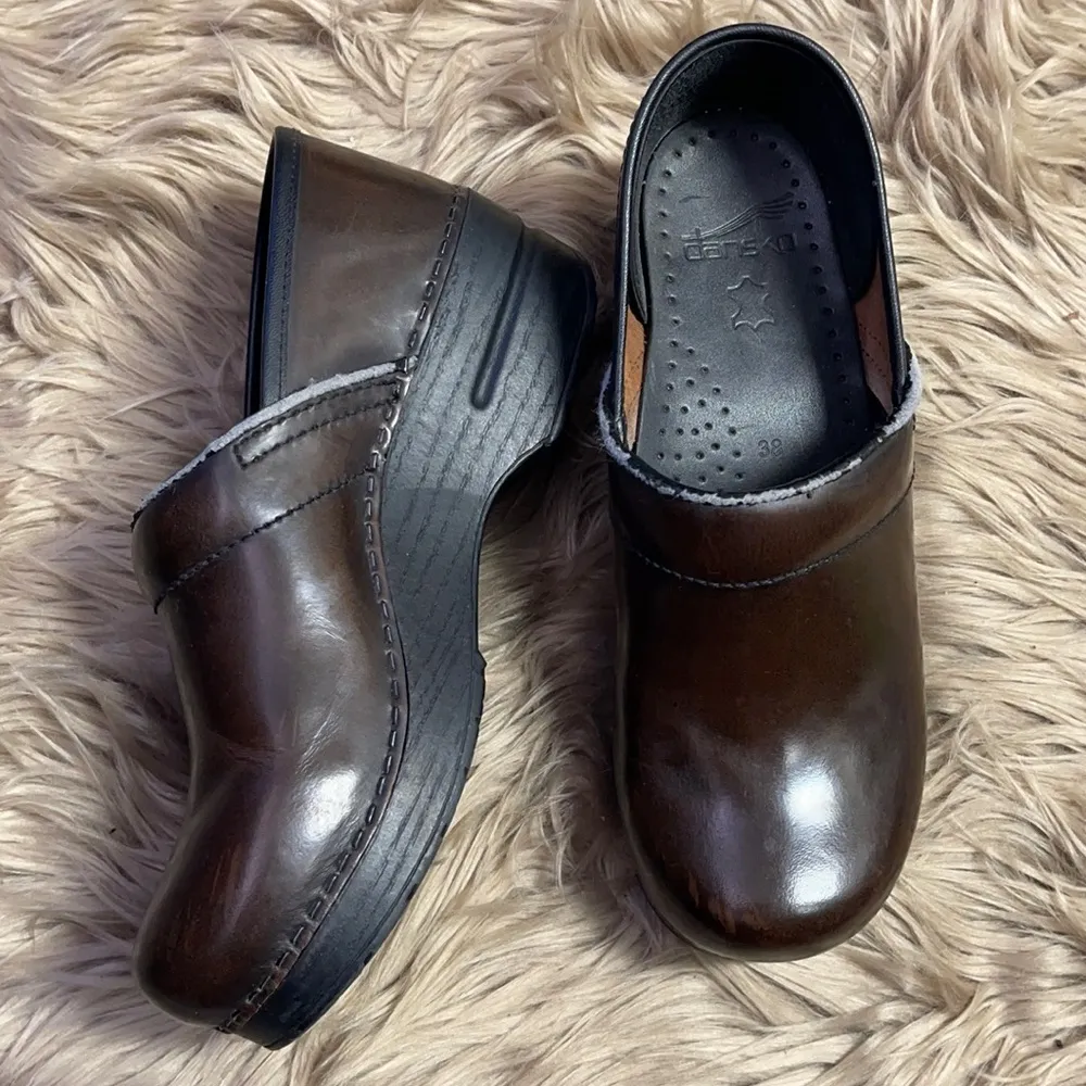Dansko Brown Leather Clogs Size 38 (US 7.5-8) - Image 2