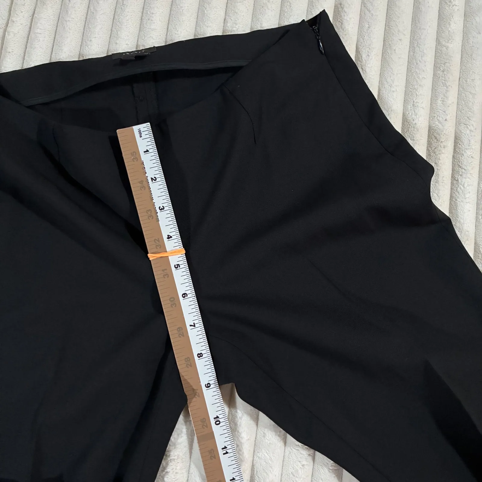 Theory Virgin Wool Blend Straight Leg Dress Pants Women's 2 - Image 8