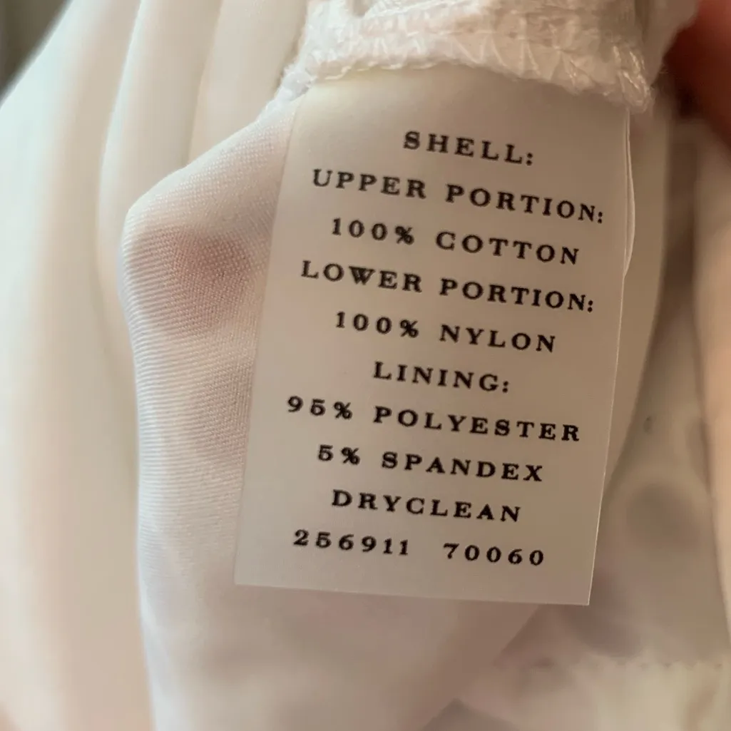 Ann Taylor Eyelet Lace Overlay White Mini Skirt - Image 6