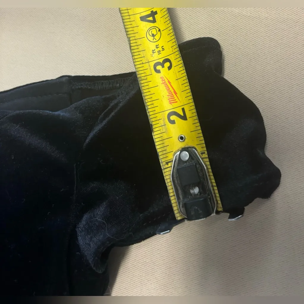 Windsor Black Velvet Off Shoulder Gown Maxi Dress Slit Sz 1/2‎ XS - Image 4