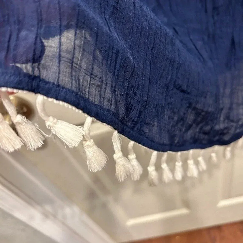 Kona‎ Sol Navy Tasel VNeck Swim Cover Up Size Large - Image 7