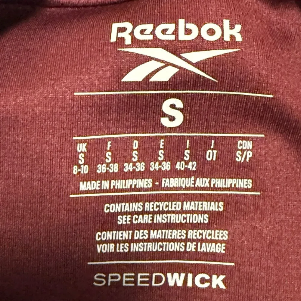 Reebok Run Fast Graphic Performance Tee‎ Shirt Maroon Red Size Small NWT - Image 5