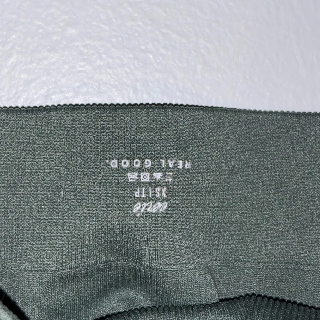 Aerie Green Ribbed Bralette - Image 2