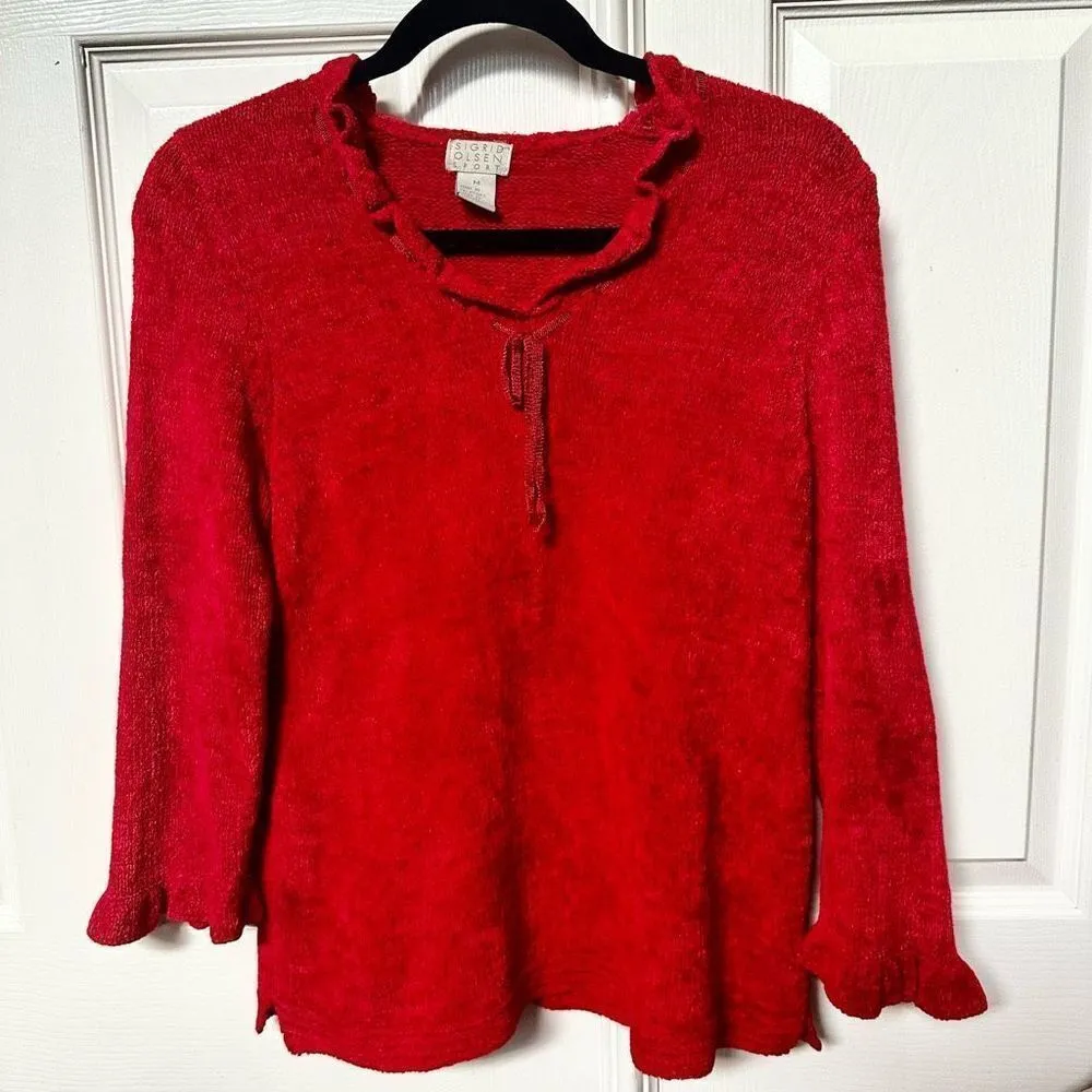 Sigrid Olsen sport red sweater - Image 2