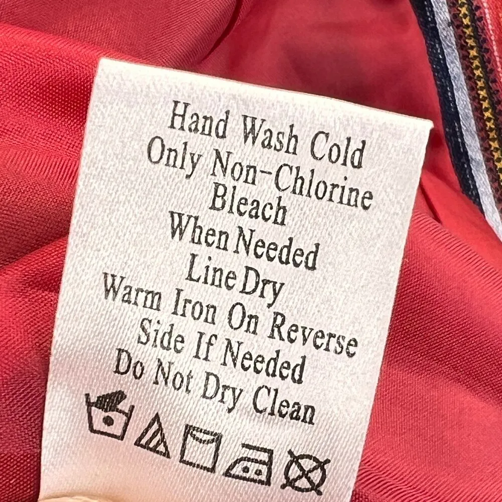 Coldwater Creek Southwestern Embroidered Blazer Red Size 12 Textured Tribal - Image 9