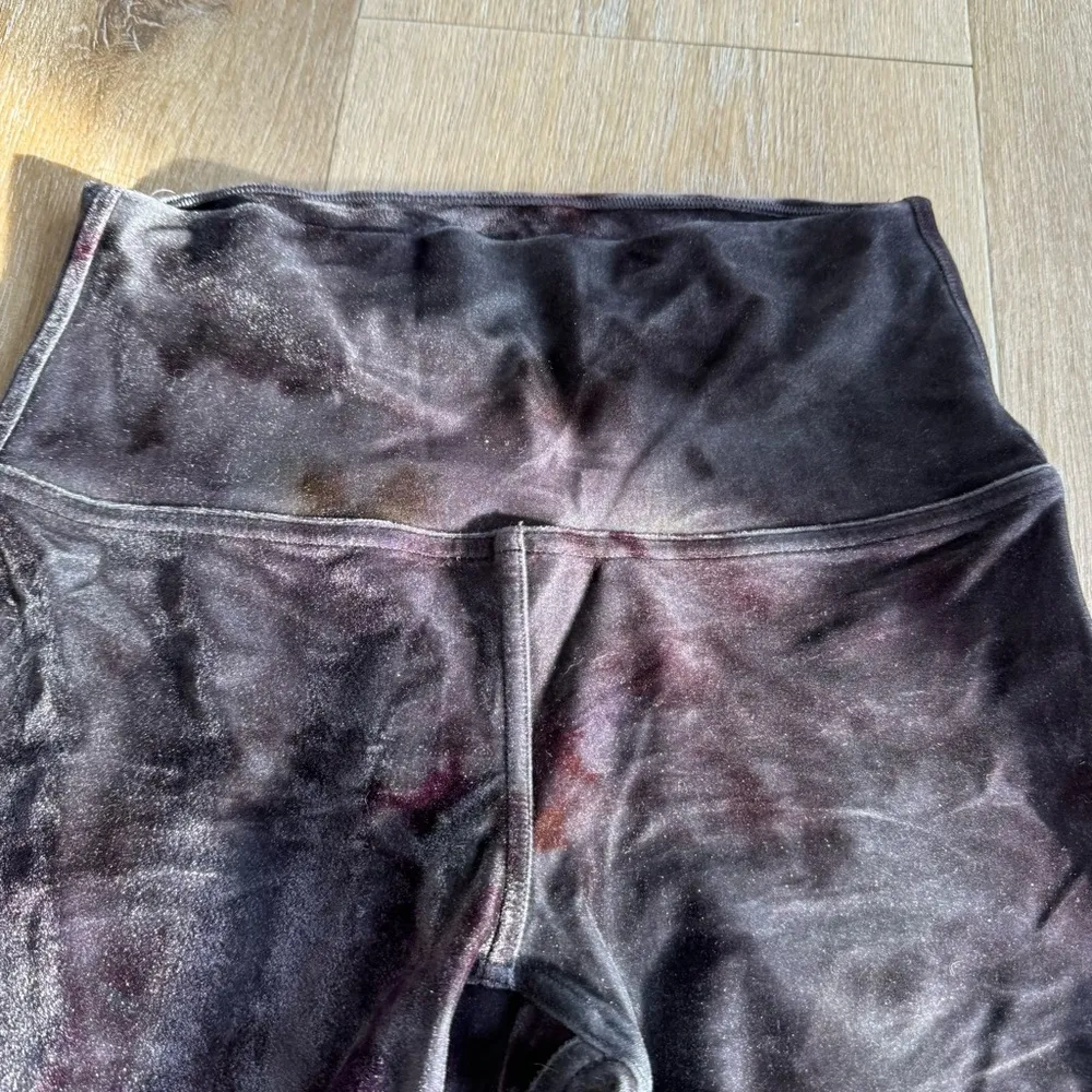 Lululemon Velour Purple Tie Dye Biker Shorts - Image 2