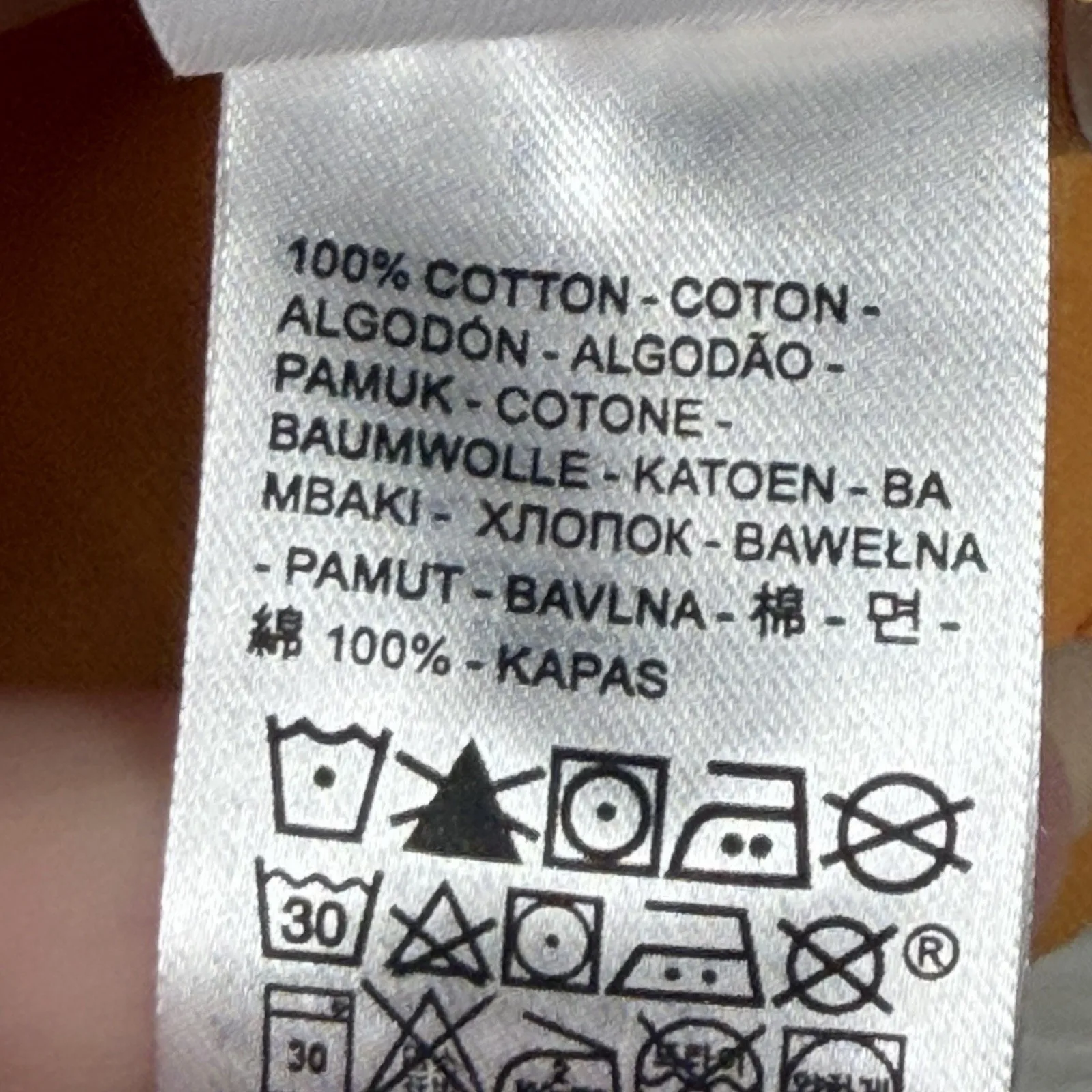 Levi's Graphic Top Women's Size Medium Tee T-Shirt Orange Cropped Y2K Basic - Image 6