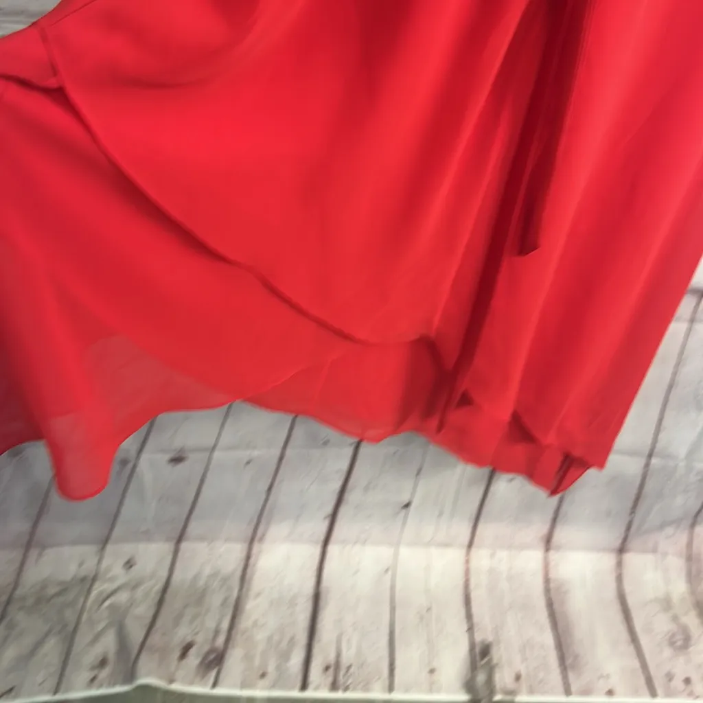 Vintage Deadstock Formal gown Raylia Designs rhinestones size 8 statement y2k Red - Image 8