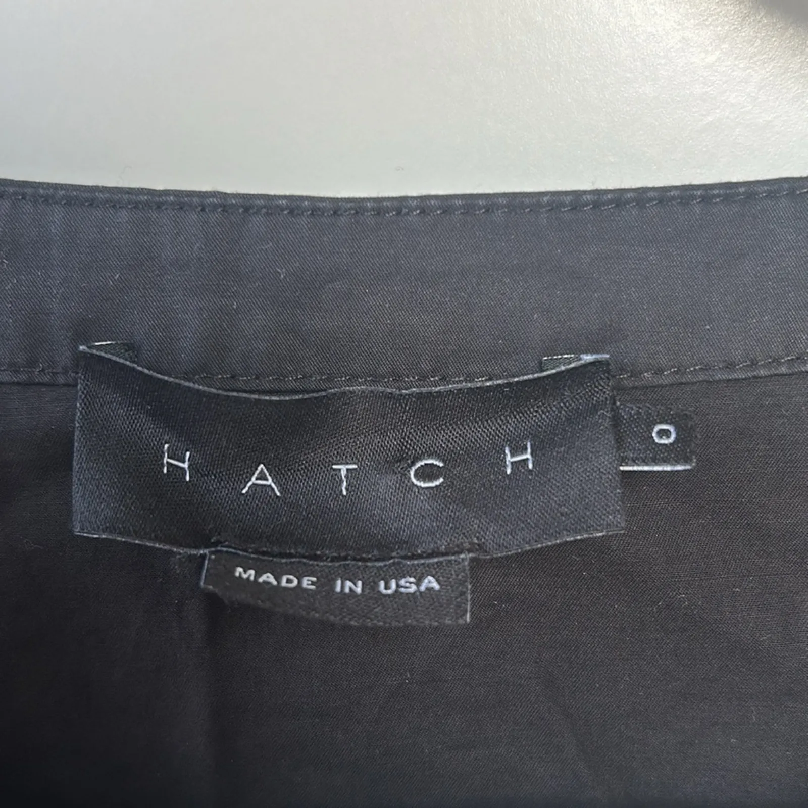 Hatch Maternity The Brooke Ruffle Mini Tunic Dress in Black X - Image 3