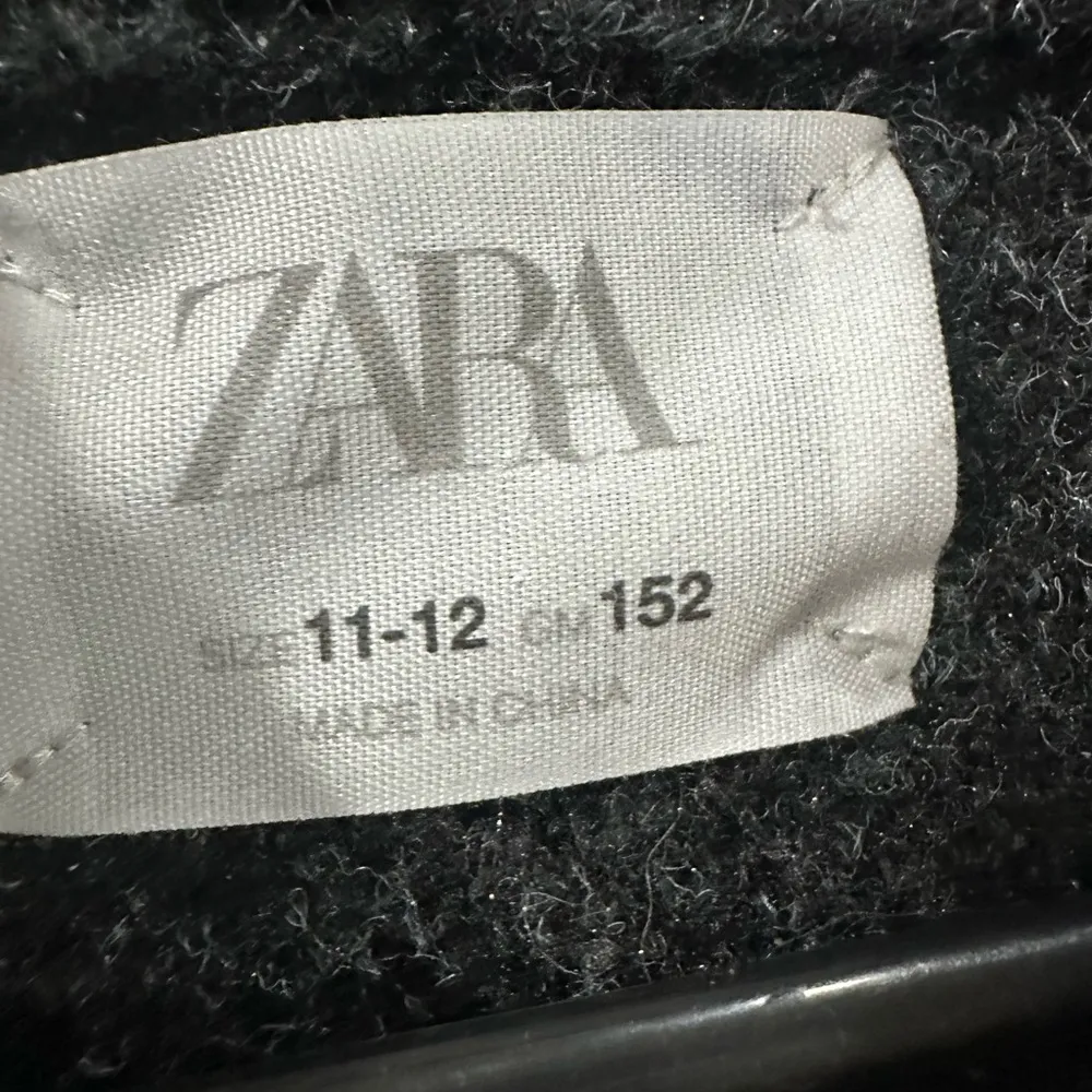 Zara Charcoal and Black Wool Checkered Coat - Image 3