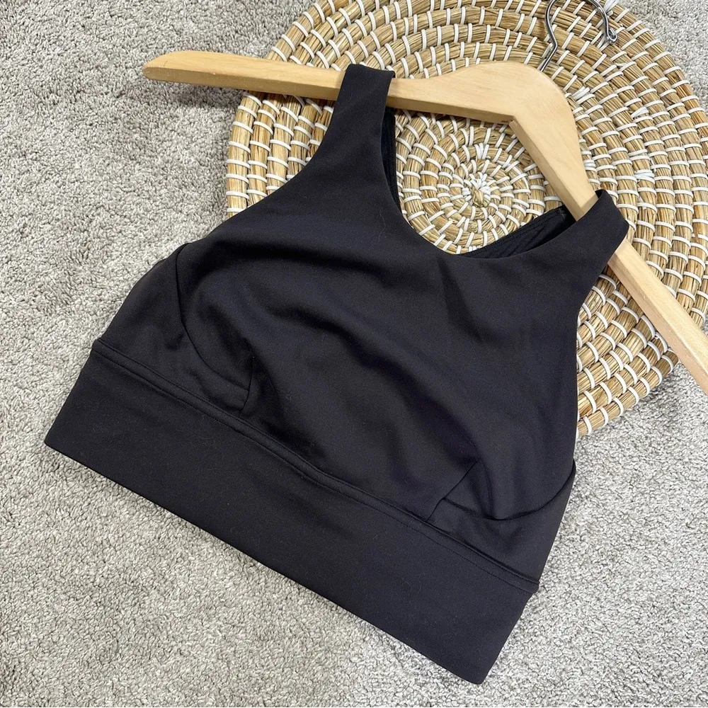 Lululemon Women’s Wunder Train Long-Line Bra Medium Support C/D Cups Black 8 - Image 4