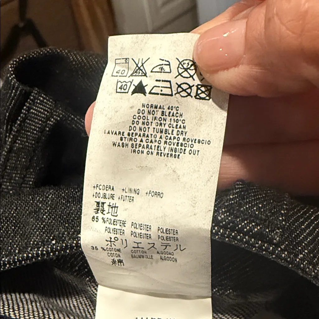 NEW RED VALENTINO WOMENS 42 Black Denim Overalls Made Italy Wide Leg - Image 15