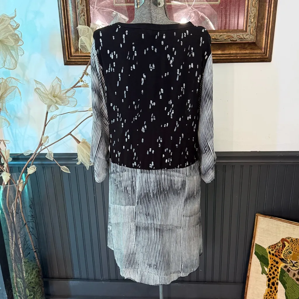 Lyng Black and White Pants and Shirt Bohemian Lagenlook Set ~ Sz M/L 🧡🍄 - Image 4