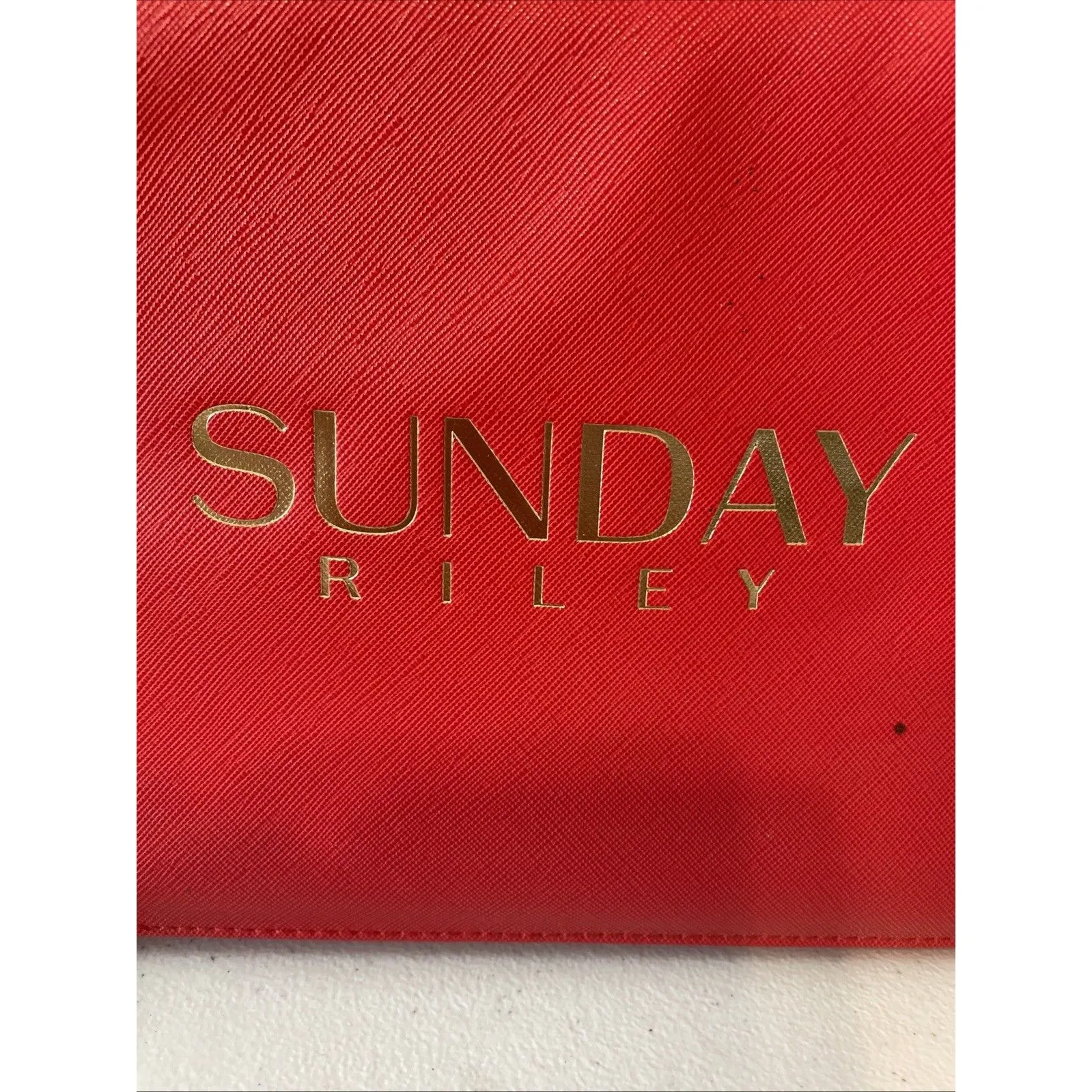 Sunday Riley Cosmetic Bag 10x7x4 Inches Red NEW - Image 2