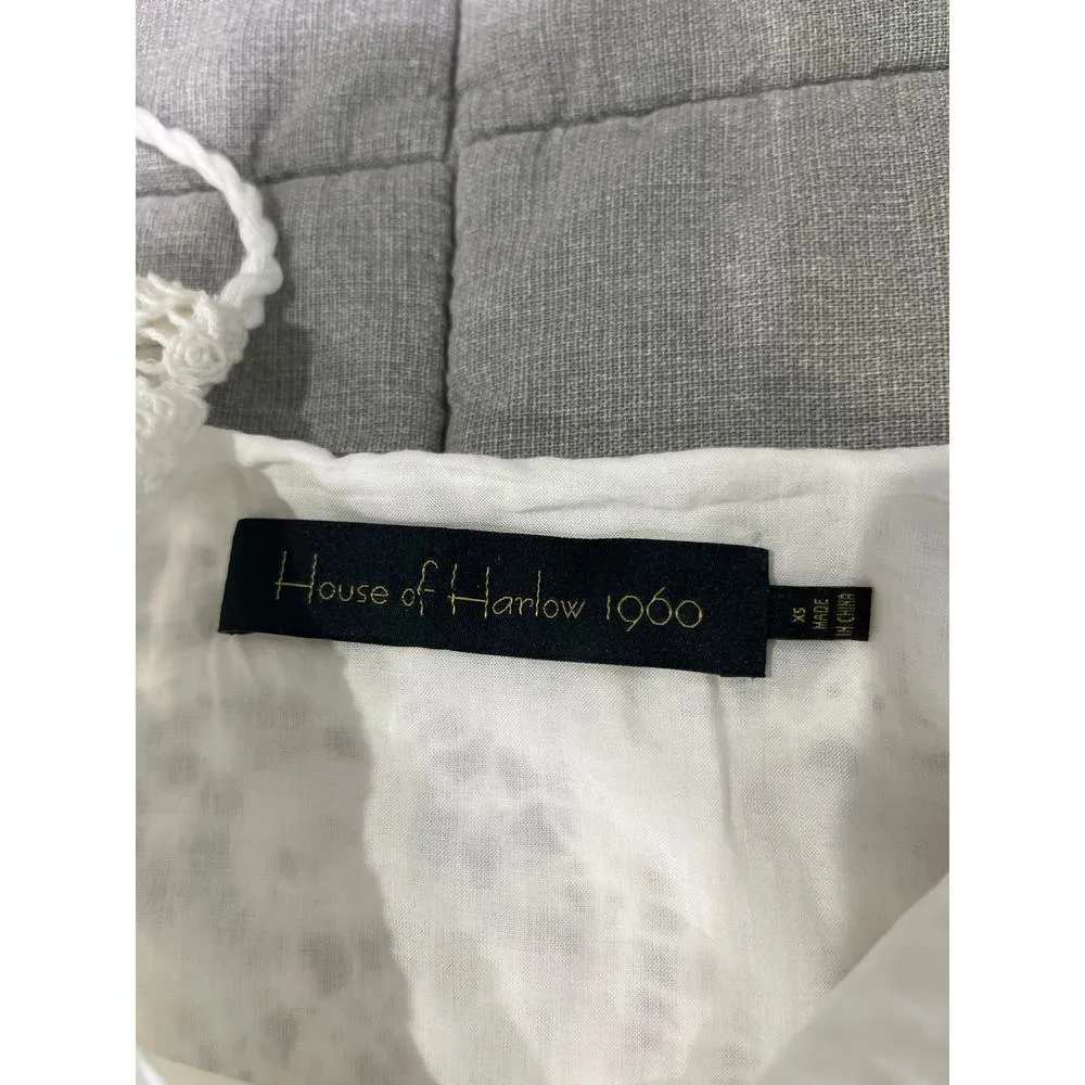 HOUSE OF HARLOW 1960 x REVOLVE Luisia Maxi Crochet Dress Sz XS White - Image 4