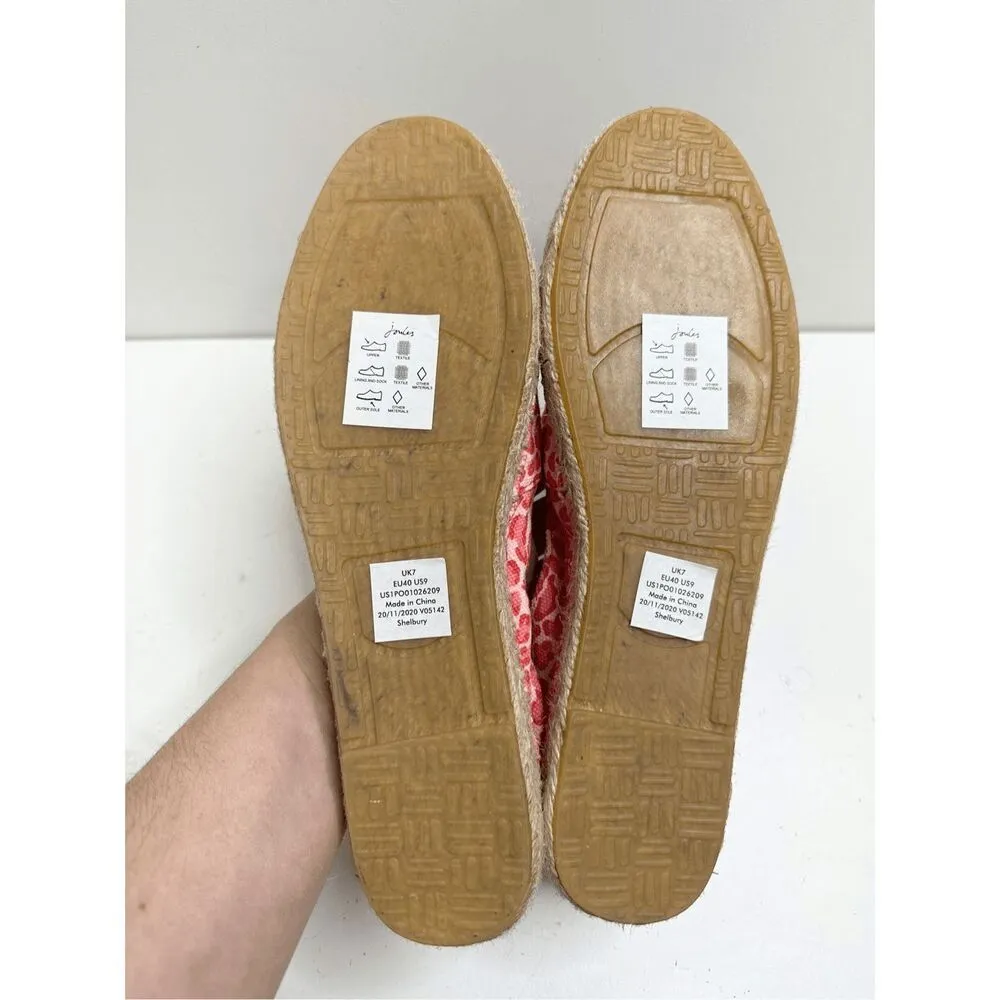 Joules Espadrilles Womens Size 9US Pink Leopard Print Slip On Shelbury Shoes NEW - Image 10
