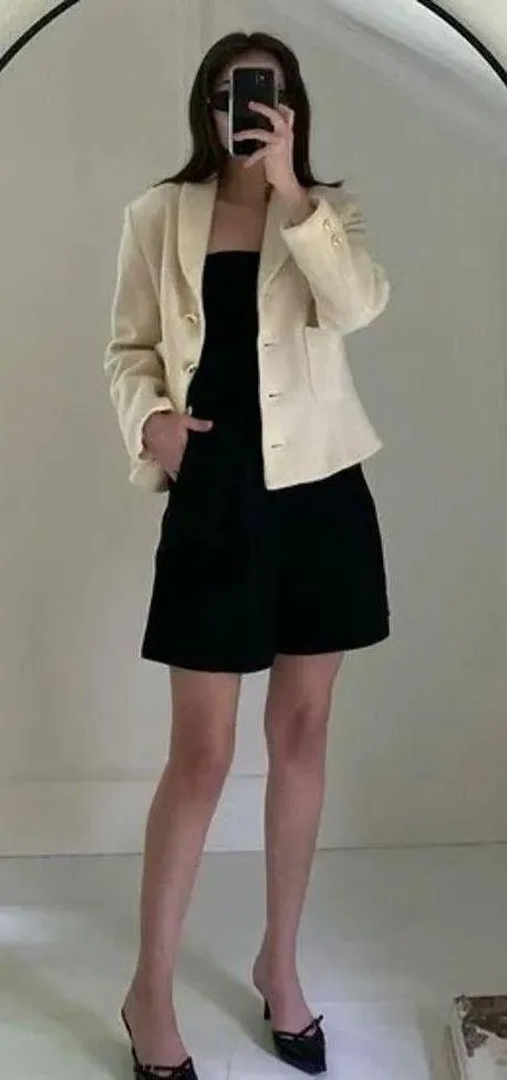 Vintage 90s Wool Knit Jacket Cream/Ivory - Image 2