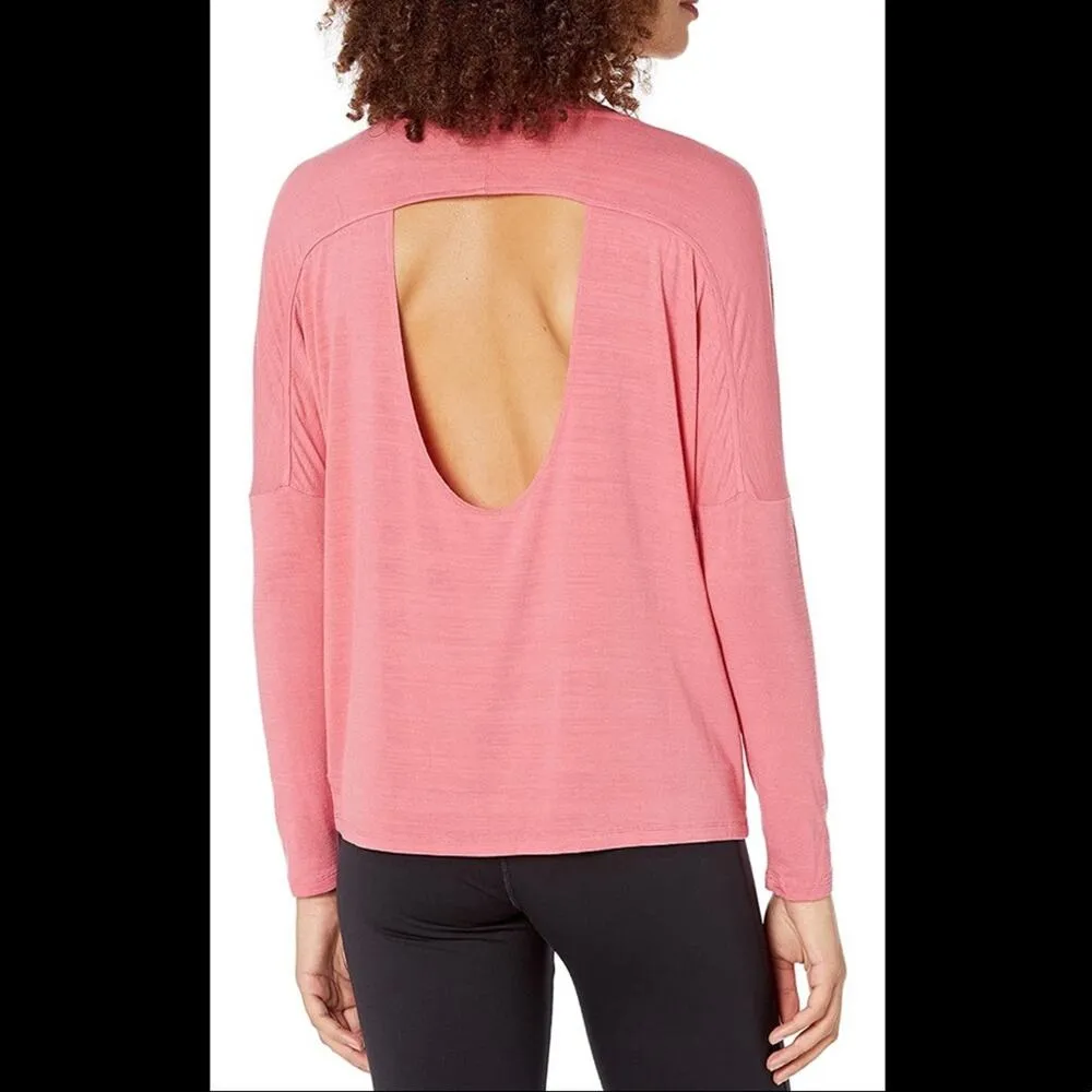 SKECHERS PERFORMANCE Women’s 3/4 Long Sleeve Backless Workout Tee Shirt XS - Image 2