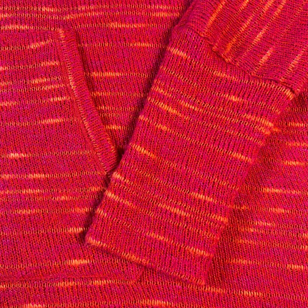 Splendid Hot Pink/Orange Lightweight Boxy Sweater Kangaroo Pocket Size L - Image 7