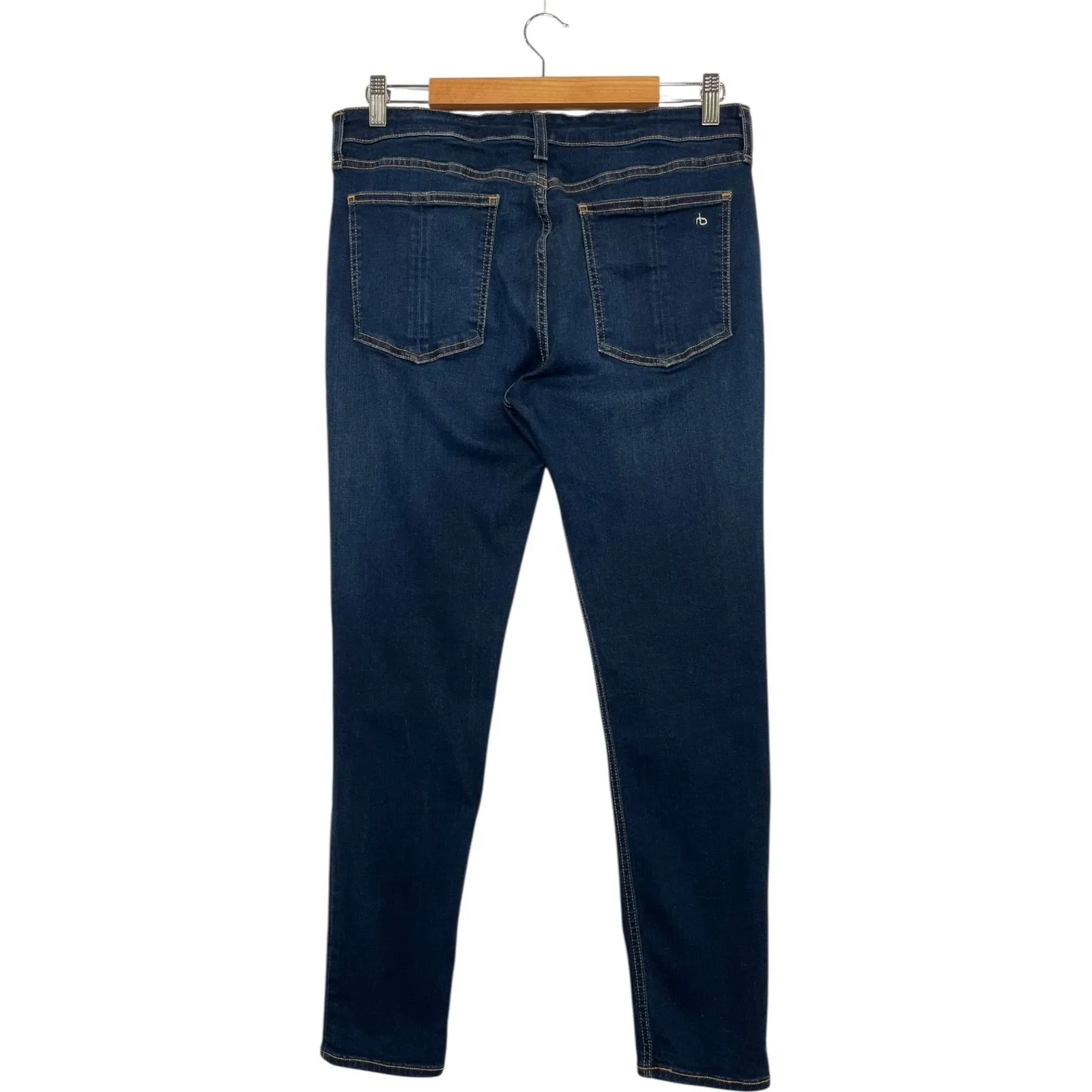 Rag And Bone Jeans Womens 31 Blue Cate Mid Rise Ankle Skinny Stretch Classic - Image 2