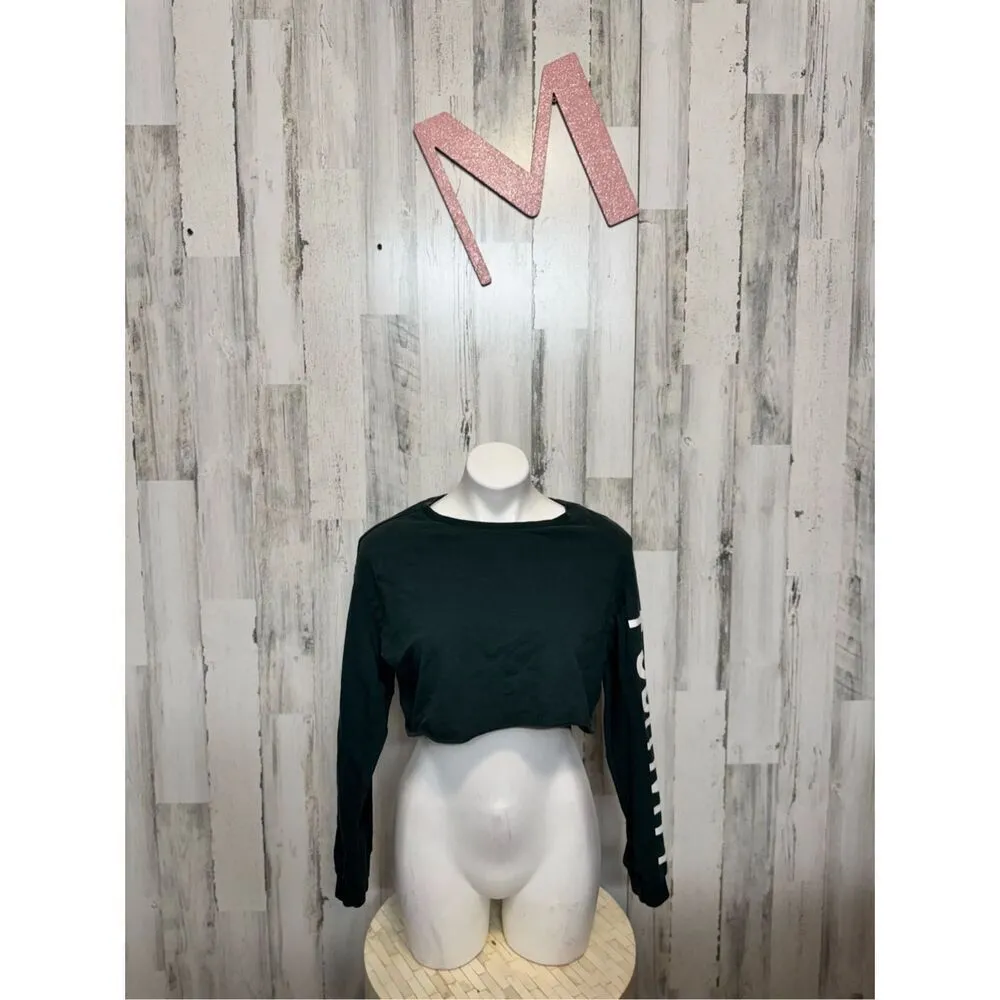 H&M Green cropped sweater size medium - Image 2