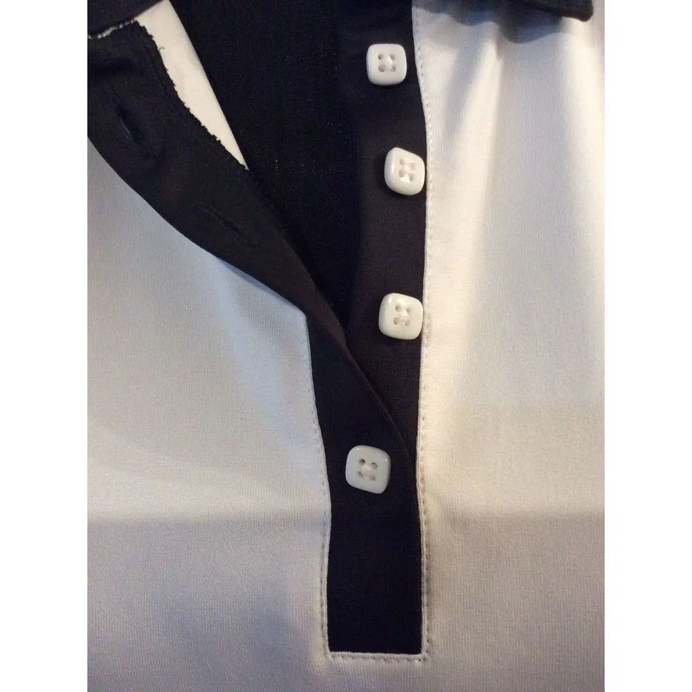 Annika Cutter & Buck Golf polo top ombre back geometric Medium womens - Image 6