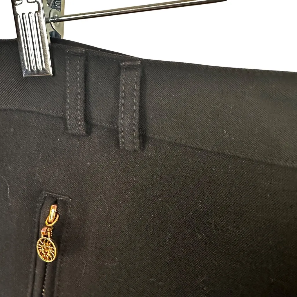 Anne Klein Size 6 Mid-Rise Ankle-Length Womens Pants Zipper Pockets Black - Image 5